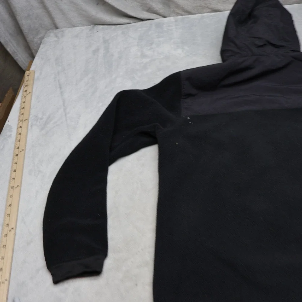 North Face Jacket Mens Small Black Denali Fleece Full Zip Hooded Outdoor Hiking